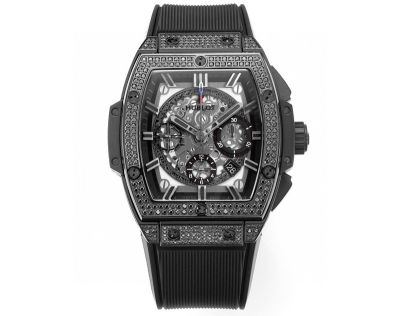 Hublot Mens Watch SPIRIT OF BIG BANG Black Resin with diamond diameter 45mm Watch